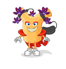 slingshot Dracula illustration. character vector