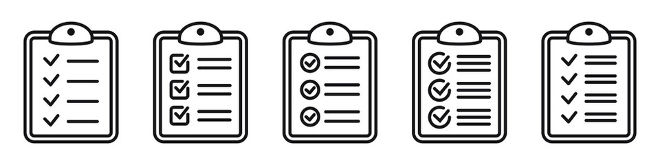 Clipboard icon. Checklist sign symbol for web site and app design.