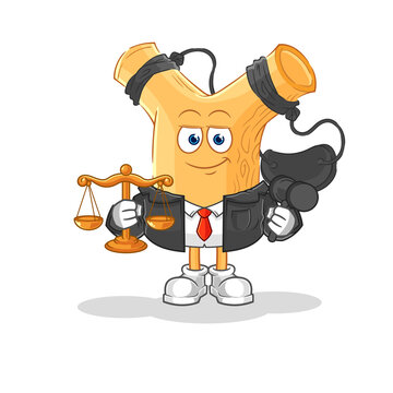recommend clip art: slingshot lawyer cartoon. cartoon mascot vector