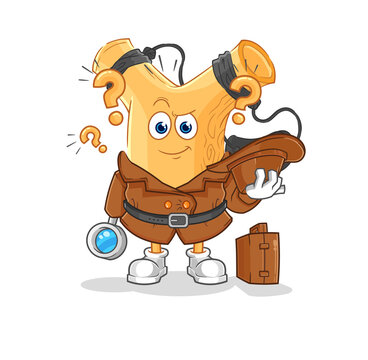 recommend clip art: slingshot detective vector. cartoon character