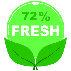 72% fresh fruits vector art illustration 