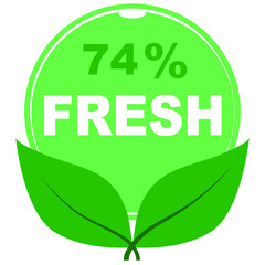 74% fresh fruits vector art illustration