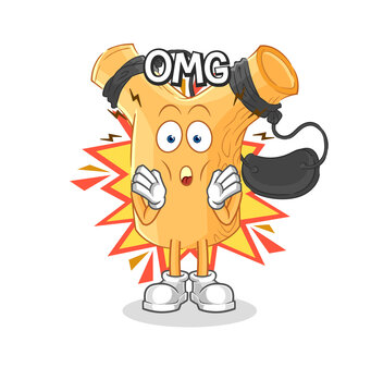 recommend clip art: slingshot Oh my God vector. cartoon character