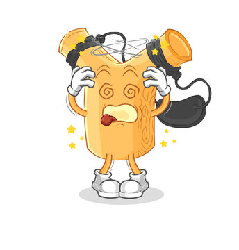 recommend clip art: slingshot dizzy head mascot. cartoon vector