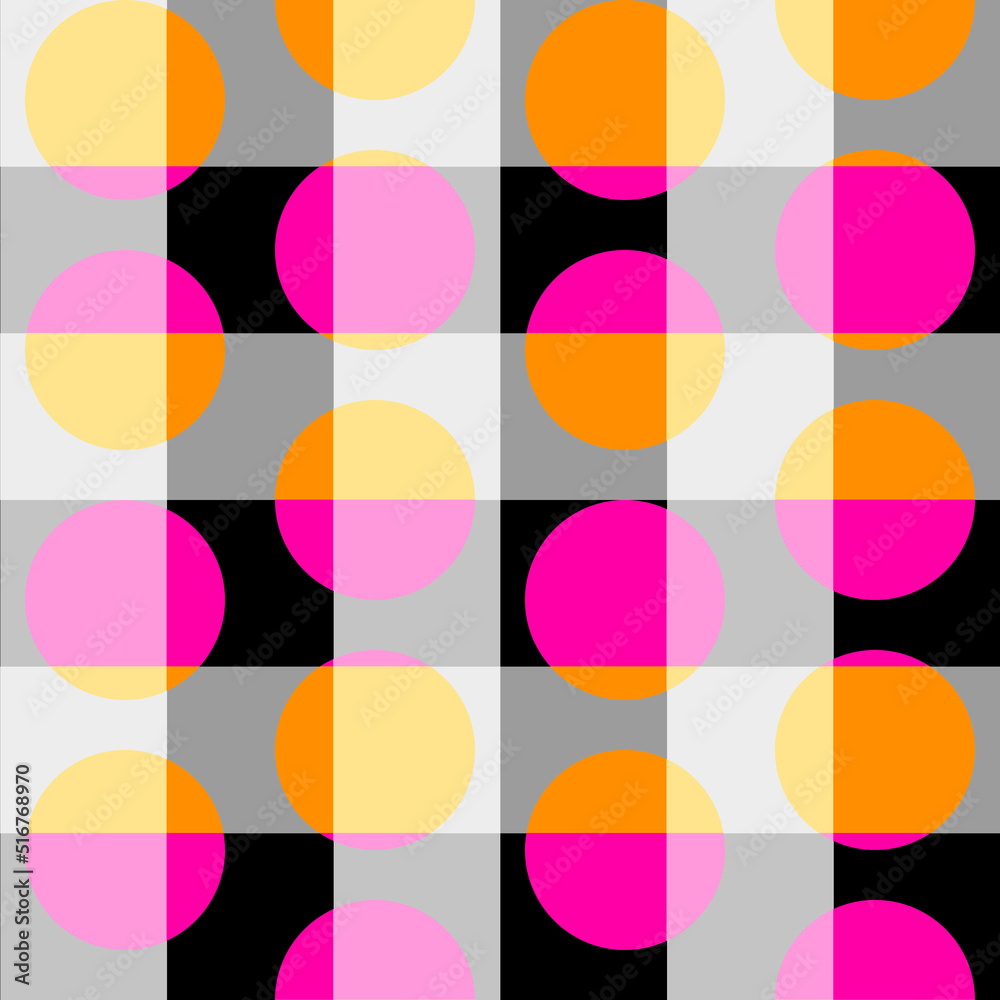Poster Geometric abstract pattern. Intersection style
