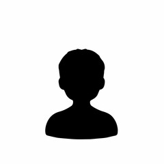 男児のイメージシルエット　黒