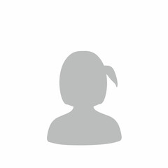 女児のイメージシルエット　グレー