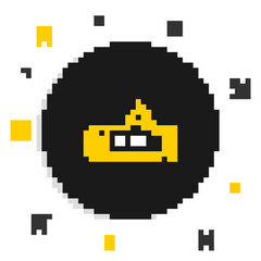 Obraz premium Line Submarine icon isolated on white background. Military ship. Colorful outline concept. Vector