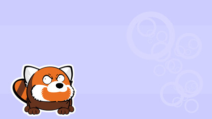 red panda ball style character carton background illustration in vector format