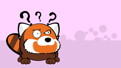red panda ball style character carton background illustration in vector format
