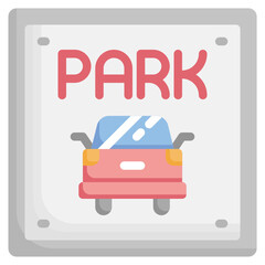 PARKING SIGN flat icon,linear,outline,graphic,illustration