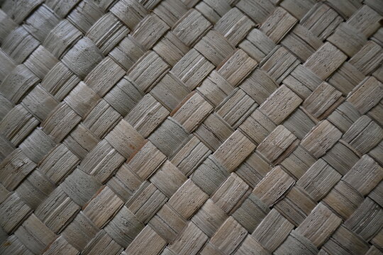 mats made of woven palm leaves. neat and unique woven texture.