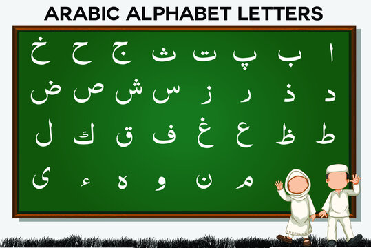 Arabic Alphabets Letter Vectors Set 