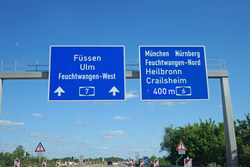 Autobahnschild Bayern
