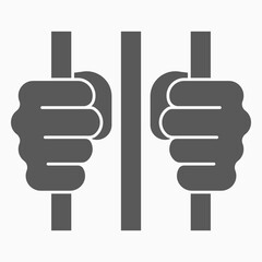 prisoner icon, detainee vector, convict illustration