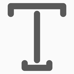 text icon, type vector, font illustration