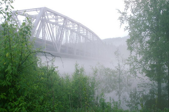 bridge in the fog