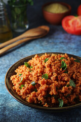 A traditional Turkish bulgur salad - Kisir