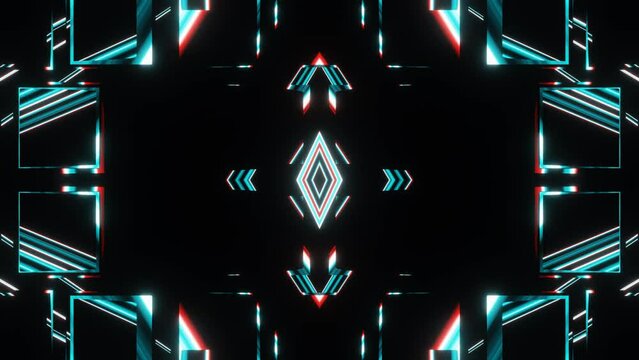 Abstract moving figures vj loop animation