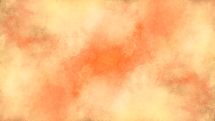 Colorful orange fire unicorn girly grunge on paper texture. Art paint blots background. Fantasy fire light orange watercolor bokeh paper texture. Beautiful grunge with dots. Space for text.