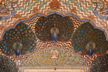 The Peacock Gate in City Palace Jaipur,Rajasthan, India.