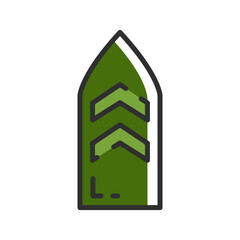 Military rank line icon. War object. Vector illustration