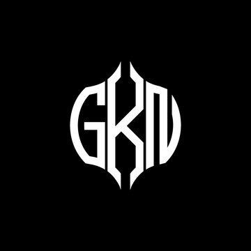 GKN letter logo. GKN best black background vector image. GKN Monogram logo design for entrepreneur and business.
