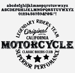 Fototapeta premium Motorcycle club community logo design. Vector Illustration.