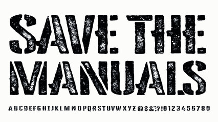 Craft retro vintage typeface design.  Pop modern display vector letters.