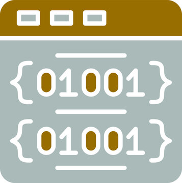 Vector Design Binary Code Icon Style