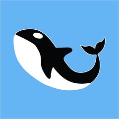 Killer orca whale illustration vector, for stickers, promotions, posters and design elements