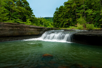 Hawes Creek waterfall in rural Arkansas