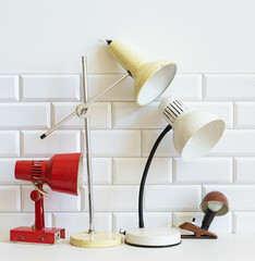 Collection of mid-century modern table lamps