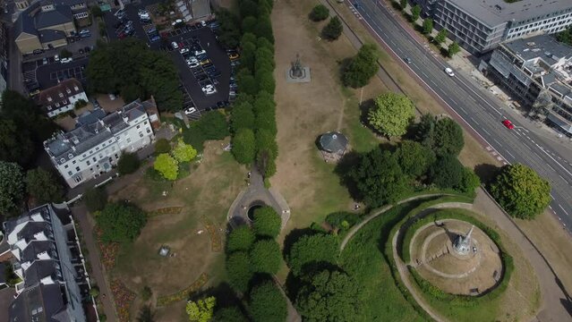 Aerial shot of the Dan Jon gardens on Canterbury Kent England