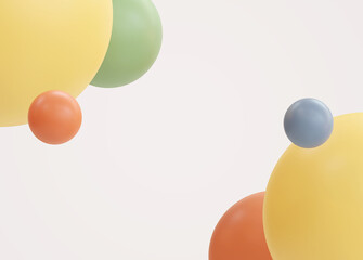 3D Geometric shapes background. Minimal background with geometric shapes. 3d rendering.