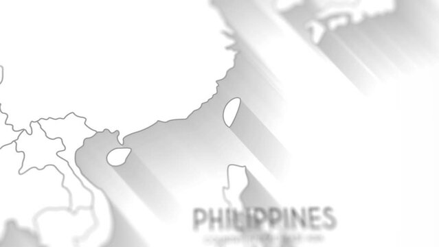 Philippines Country Paper Map Slider Shot