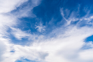 Dramatic monsoon cloud formation in the blue sky