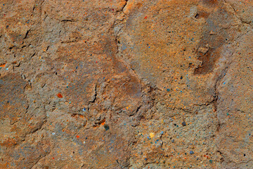 Rusty texture. Multicolored rusty texture of the wall for background.
