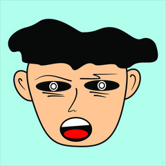 this is an illustration of a boy's face