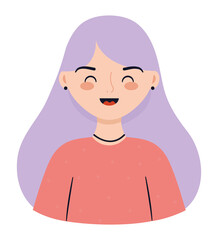 happy girl illustration