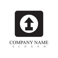 Fototapeta premium Arrow vector illustration icon Logo Template design