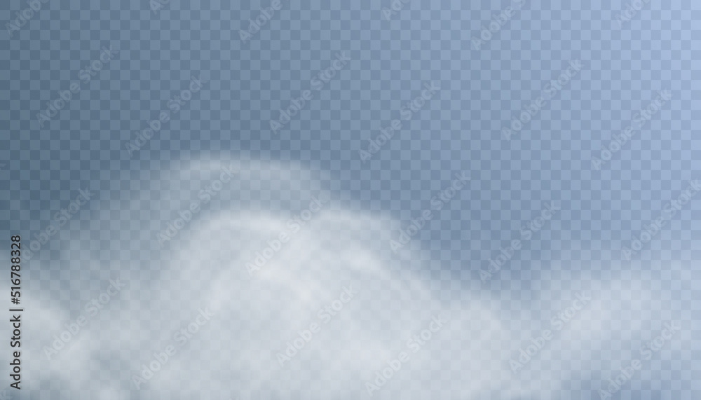 Aufkleber translucent smoke isolated on a transparent background. steam effect special effect. vector texture 