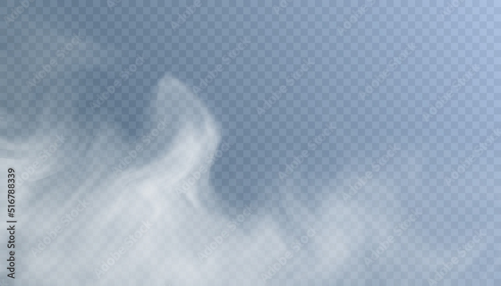 Poster translucent smoke isolated on a transparent background. steam effect special effect. vector texture 