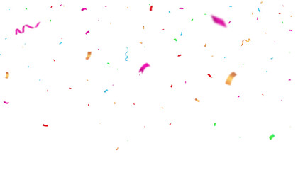 Colorful Serpentine. Festive Foil Ribbons. Confetti Falls on a Transparent Background. Party, Birthday Vector Template. Carnival Serpentine. Holiday elements. Bright Festive Tinsel.