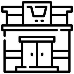 Fototapeta premium STORE line icon,linear,outline,graphic,illustration