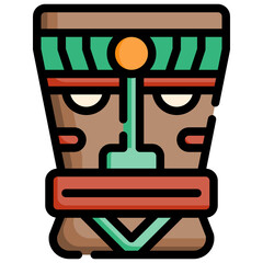 TIKIHEADMASK filled outline icon,linear,outline,graphic,illustration