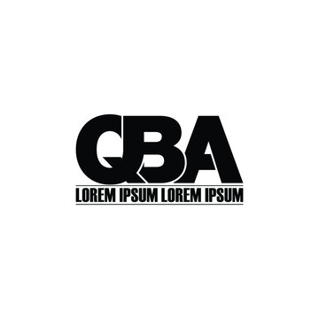 QBA letter monogram logo design vector