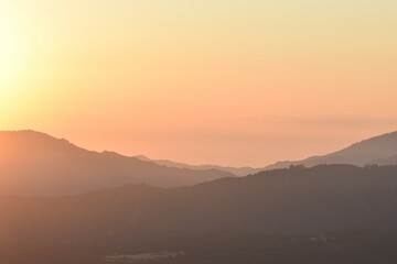 sunrise in the mountains