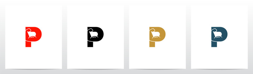 Bicep Muscle Arm On Letter Logo Design P