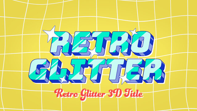 Retro Glitter 3D Title